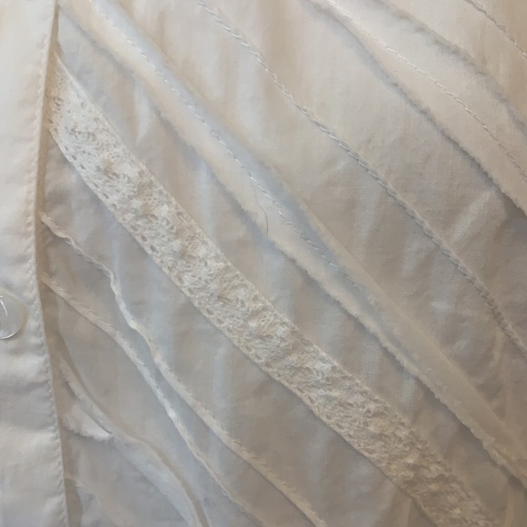 Sundance diagonal stitched tunic, medium, white, classic, minimalist, versatile - Picture 4 of 6